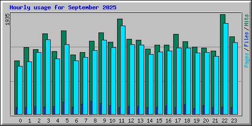 Hourly usage for September 2025